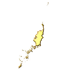 Image showing Palau 3d Golden Map