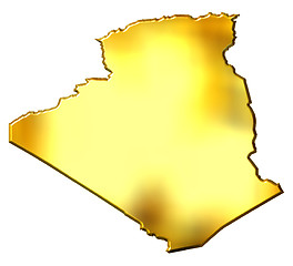 Image showing Algeria 3d Golden Map