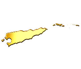 Image showing East Timor 3d Golden Map
