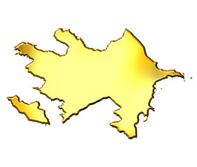Image showing Azerbaijan 3d Golden Map