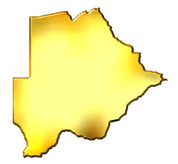 Image showing Botswana 3d Golden Map