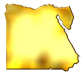 Image showing Egypt 3d Golden Map