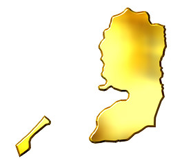 Image showing Palestine 3d Golden Map