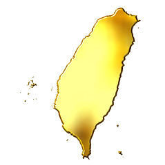 Image showing Taiwan 3d Golden Map