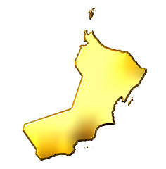 Image showing Oman 3d Golden Map