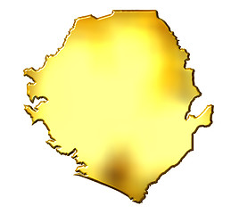 Image showing Sierra Leone 3d Golden Map