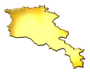 Image showing Armenia 3d Golden Map