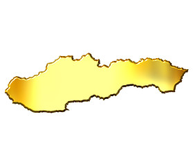 Image showing Slovakia 3d Golden Map