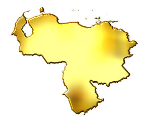 Image showing Venezuela 3d Golden Map