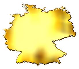 Image showing Germany 3d Golden Map