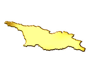 Image showing Georgia 3d Golden Map