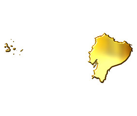 Image showing Ecuador 3d Golden Map