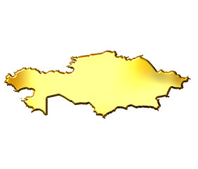 Image showing Kazakhstan 3d Golden Map