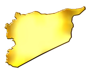 Image showing Syria 3d Golden Map