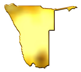 Image showing Namibia 3d Golden Map