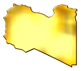 Image showing Libya 3d Golden Map