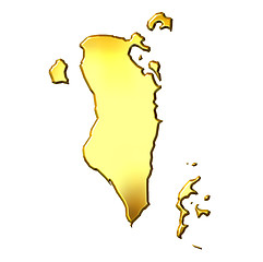 Image showing Bahrain 3d Golden Map