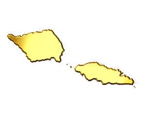 Image showing Samoa 3d Golden Map