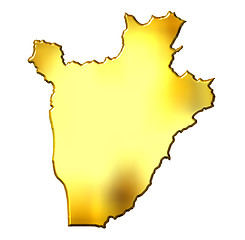 Image showing Burundi 3d Golden Map