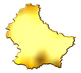 Image showing Luxembourg 3d Golden Map