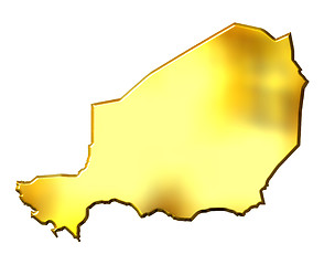 Image showing Niger 3d Golden Map