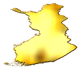 Image showing Finland 3d Golden Map