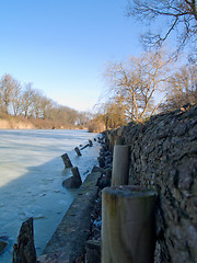 Image showing Winter - Icy cold frozen lake 