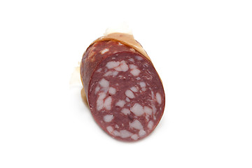 Image showing Piece of the cleaned sausage