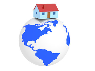 Image showing Earth with house