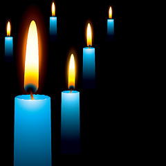 Image showing blue candle