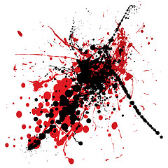 Image showing blood splat with black