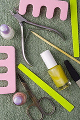 Image showing pedicure beauty set