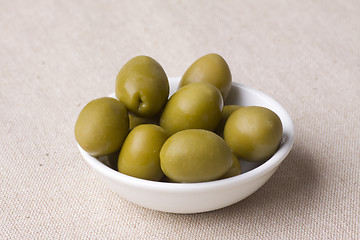 Image showing green greek olives