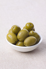 Image showing green greek olives