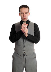 Image showing Businessman Singing