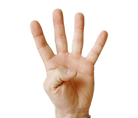 Image showing Four fingers