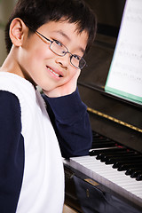 Image showing Playing piano