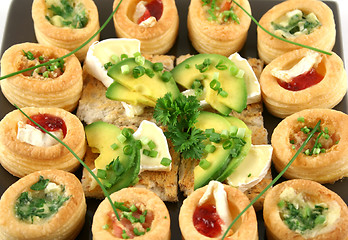 Image showing Camembert Bites And Vol Au Vonts