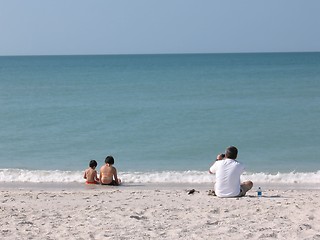 Image showing A Beautiful Day at the Beach