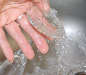 Image showing washing glass