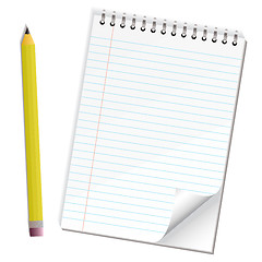 Image showing note paper pencil