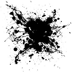 Image showing inky black splat