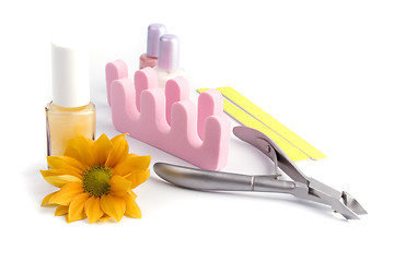 Image showing pedicure beauty set