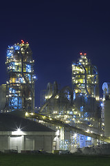 Image showing Factory / Chemical Plant At Night