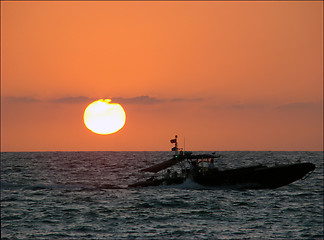 Image showing Sunset, Pacific Ocean.