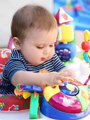 Image showing Baby playing