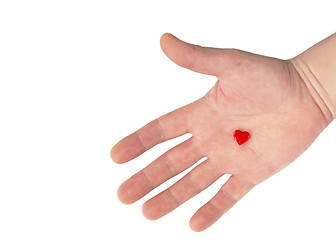 Image showing Heart on hand