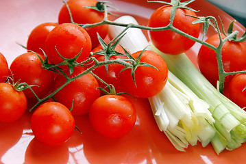 Image showing cherry tomatoes background