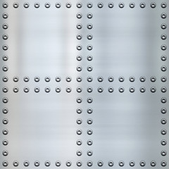 Image showing riveted metal background