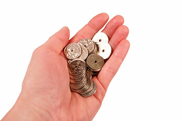 Image showing Handfull of coins